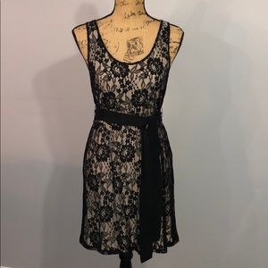 Express Black and Beige Lace Dress size small